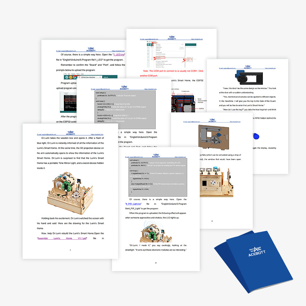 Easy-Plug ESP32 Smart Home Starter Kit Wooden House IoT Wifi APP (Luxury Version，Easy-Plug)