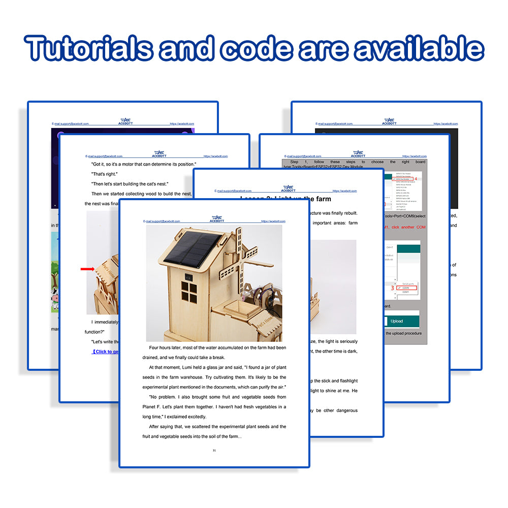 Easy-Plug Smart Farm Starter Kit for ESP32 Wooden House IoT Wifi
