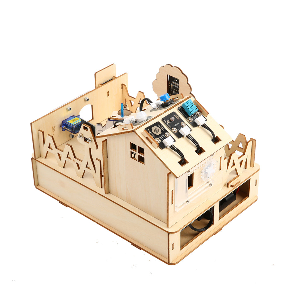 Easy-Plug ESP32 Smart Home Starter Kit Wooden House IoT Wifi APP (Luxury Version，Easy-Plug)