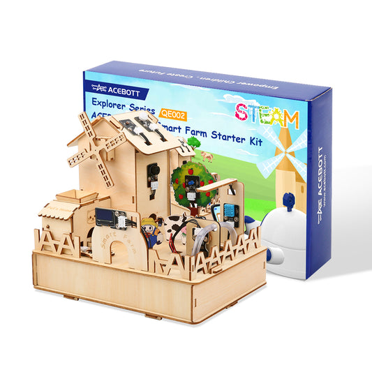 Easy-Plug Smart Farm Starter Kit for ESP32 Wooden House IoT Wifi