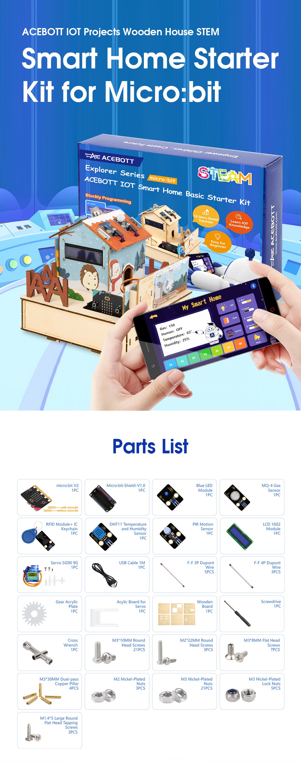 Smart Home Starter Kit for micro bit IoT Bluetooth (with micro:bit)